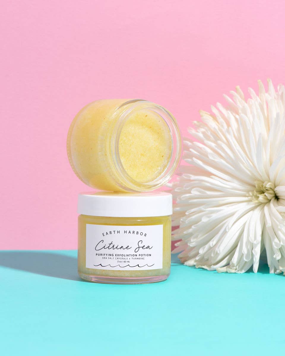 CITRINE SEA Tropical Exfoliator: Turmeric Oil + Salt Crystal